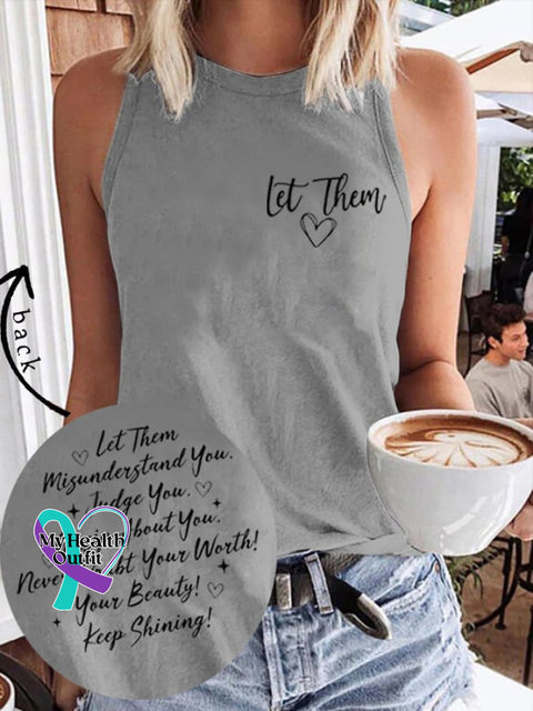 Women’s Let Them Print Casual Tank Top Grey / S