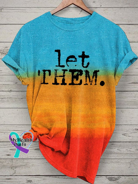 Womens Let Them Print Gradient T-Shirt Picture 1 / S