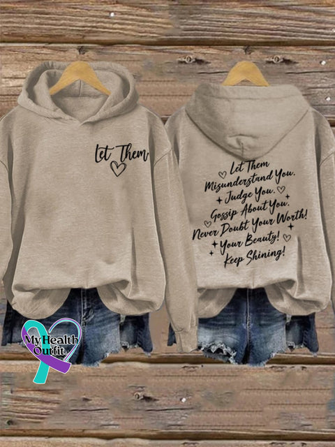 Women’s Let Them Print Hoodie Apricot / S