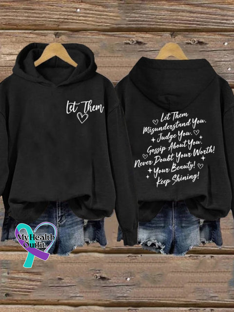 Women’s Let Them Print Hoodie Black / S