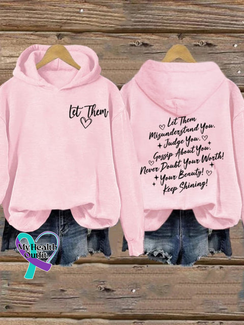 Women’s Let Them Print Hoodie Light Pink / S