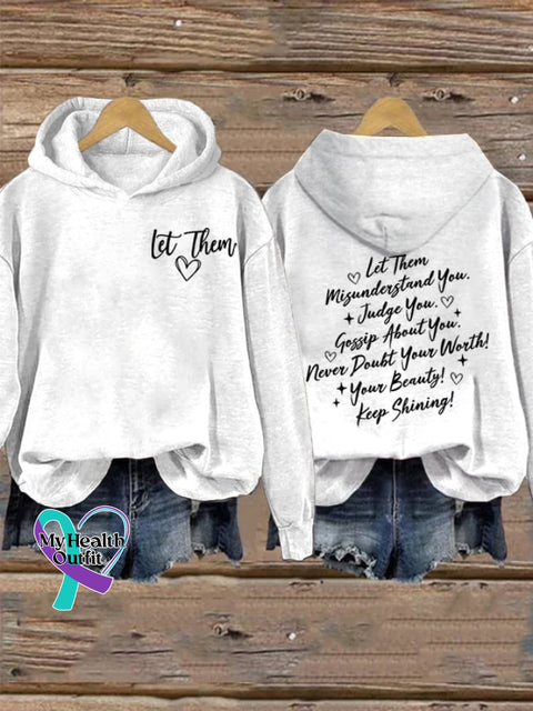 Women’s Let Them Print Hoodie White / S
