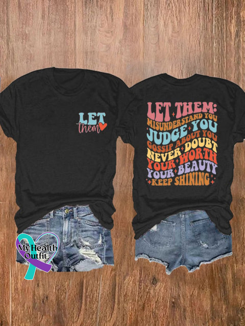 Women’s Let Them Print T-Shirt Black / S