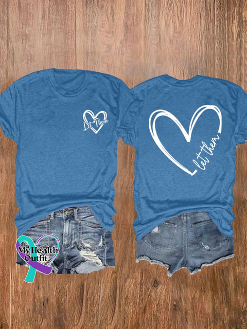 Women’s Let Them Print T-Shirt Blue / S