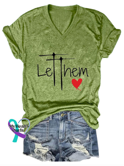 Women’s Let Them Print T-Shirt Green / S