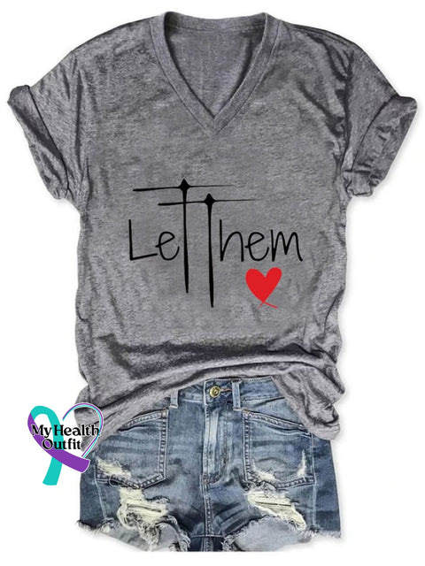 Women’s Let Them Print T-Shirt Grey / S