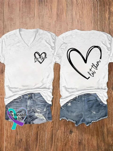 Women’s Let Them Print T-Shirt White / S