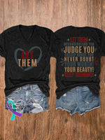 Women’s Let Them Printe Casual T-Shirt Black / S