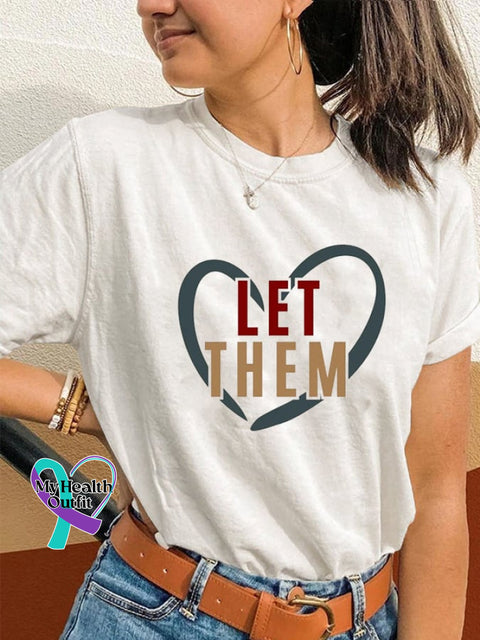 Women’s Let Them Printed Casual Short Sleeve T-Shirt