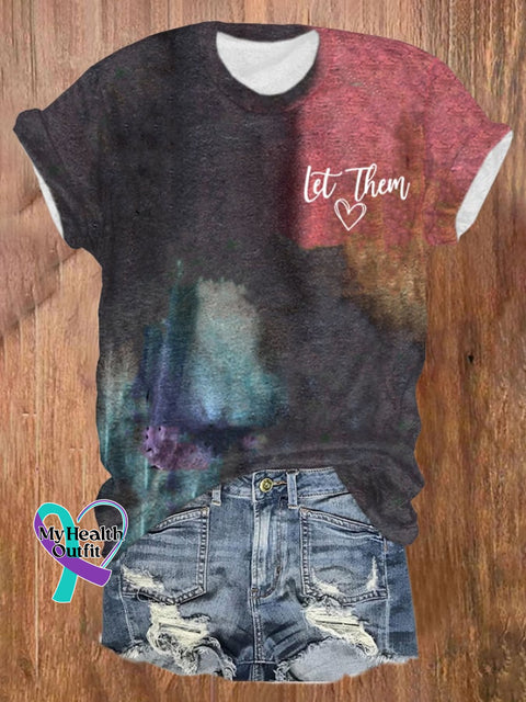 Women’s Let Them Printed Casual Short Sleeve T-Shirt