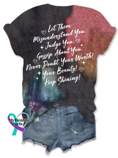 Women’s Let Them Printed Casual Short Sleeve T-Shirt