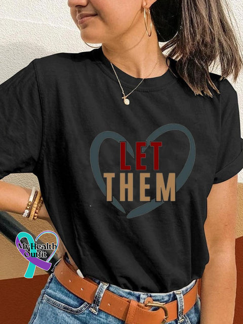 Women’s Let Them Printed Casual Short Sleeve T-Shirt