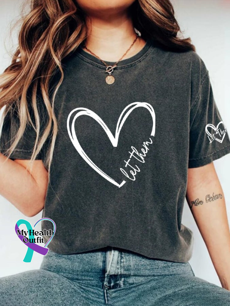 Women’s Let Them Printed Crew Neck T-Shirt Dark Grey / S