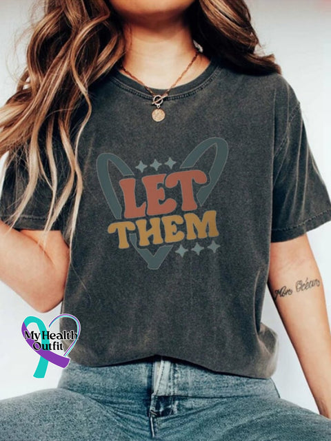 Women’s Let Them Printed Crew Neck T-Shirt Dark Grey / S