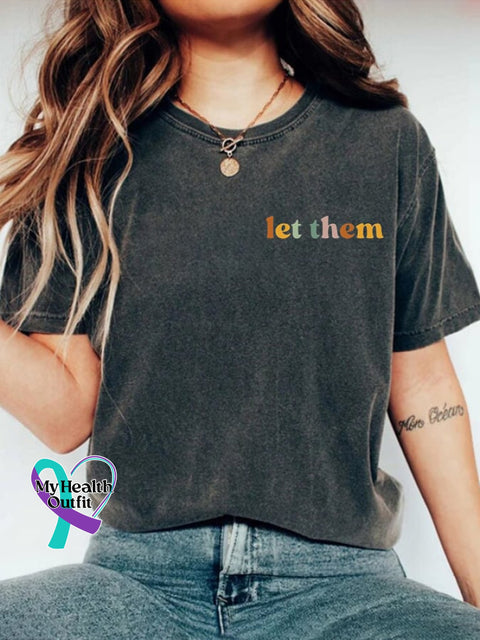 Women’s Let Them Printed Crew Neck T-Shirt Dark Grey / S
