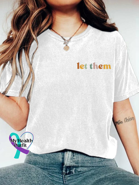 Women’s Let Them Printed Crew Neck T-Shirt White / S
