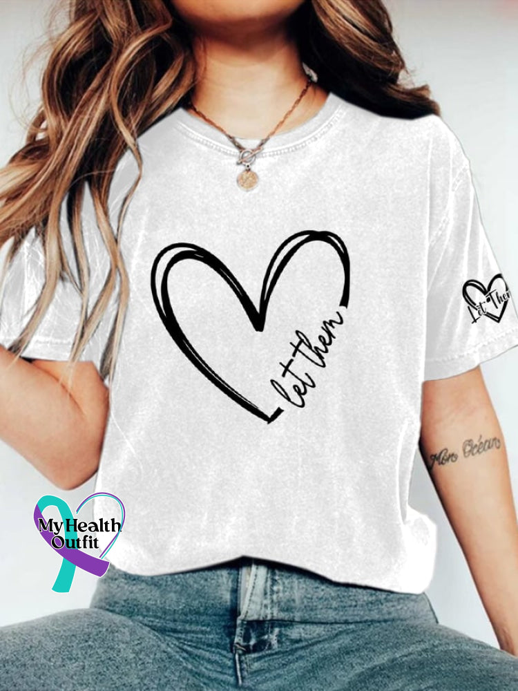 Women’s Let Them Printed Crew Neck T-Shirt White / S