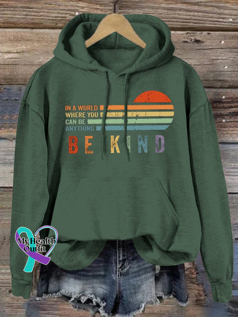 Women’s Men’s Unisex Be Kind Suicide Prevention Day Print Casual Sweatshirt Green / S
