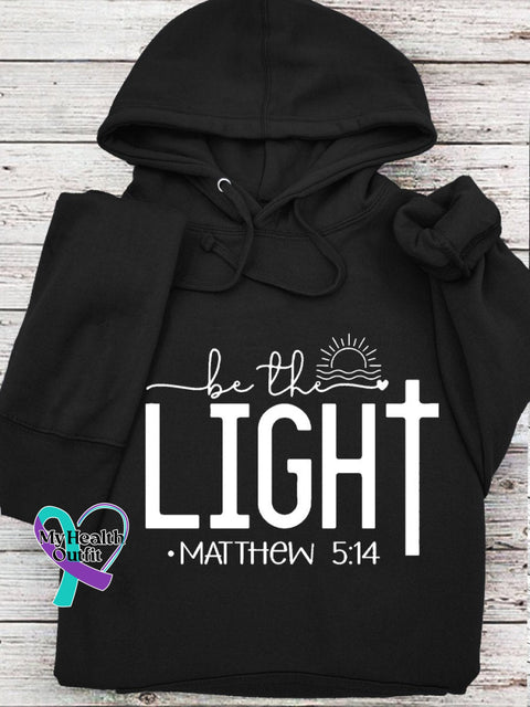 Women’s Men’s Unisex Be The Light Matthew 5:14 Bible Verse Christian Faith Jesus Cross Print
