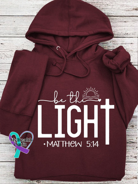 Women’s Men’s Unisex Be The Light Matthew 5:14 Bible Verse Christian Faith Jesus Cross Print