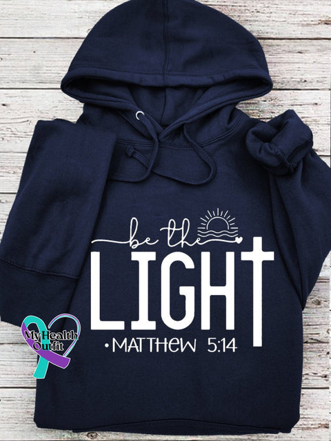 Women’s Men’s Unisex Be The Light Matthew 5:14 Bible Verse Christian Faith Jesus Cross Print