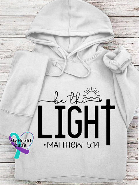 Women’s Men’s Unisex Be The Light Matthew 5:14 Bible Verse Christian Faith Jesus Cross Print