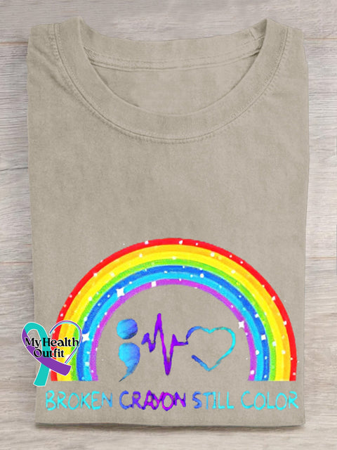 Women’s Men’s Unisex Broken Crayons Still Color T-Shirt Sand / S