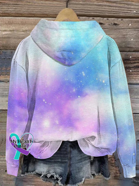 Women’s Men’s Unisex Clouds Multicolor Be Kind Suicide Prevention Mental Print Casual Sweatshirt