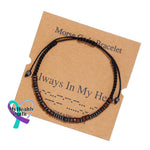 Women’s Men’s Unisex Morse Code Alphanumeric Weave Couple Bracelet Always In My Heart