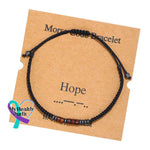 Women’s Men’s Unisex Morse Code Alphanumeric Weave Couple Bracelet Hope