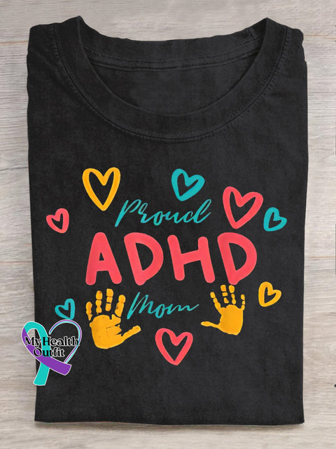 Women’s Men’s Unisex Proud Adhd Mom T-Shirt Black / S