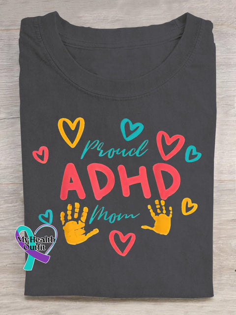 Women’s Men’s Unisex Proud Adhd Mom T-Shirt Grey / S