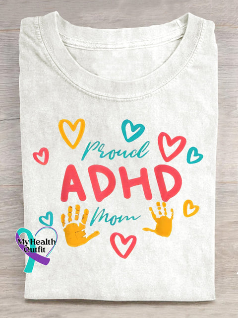 Women’s Men’s Unisex Proud Adhd Mom T-Shirt White / S