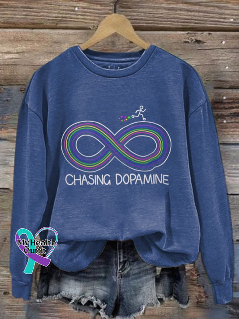 Women’s Mental Health Awareness Adhd Print Sweatshirt Blue / S