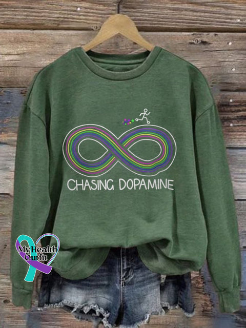 Women’s Mental Health Awareness Adhd Print Sweatshirt Green / S
