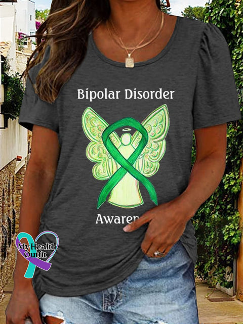 Women’s Mental Health Awareness Bipolar Disorder Print Tee Grey / S