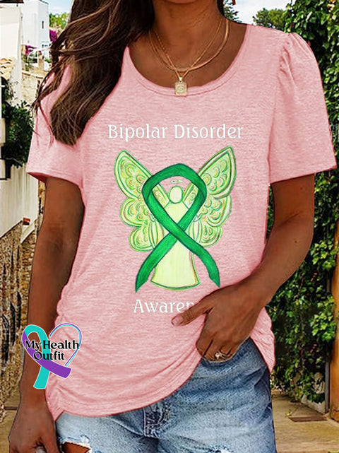 Women’s Mental Health Awareness Bipolar Disorder Print Tee Pink / S