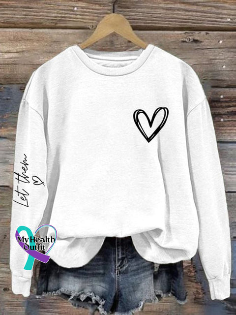 Women’s Mental Health Awareness Let Them Love Sweatshirt White / S