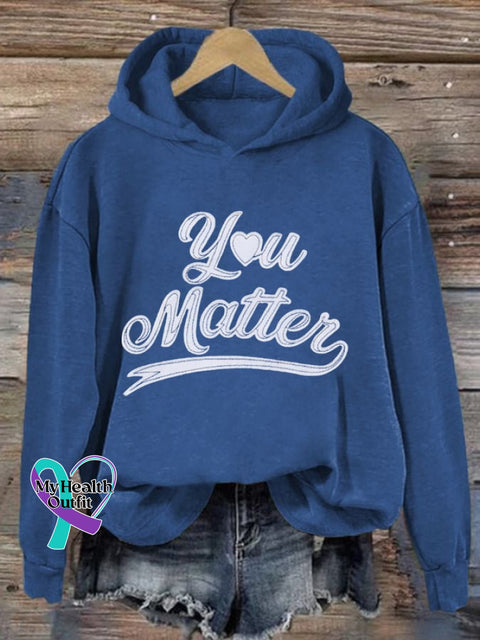 Women’s Mental Health Awareness Print Sweatshirt Blue / S