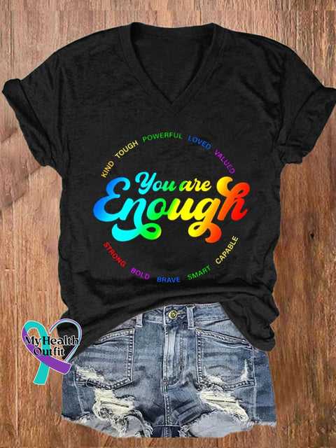 Women’s Mental Health Awareness Print T-Shirt Black / S