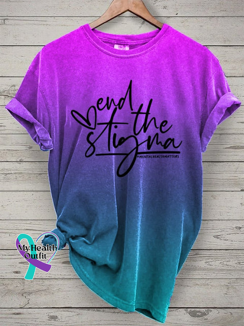 Women’s Mental Health Awareness Printed Casual T-Shirt Picture 2 / S