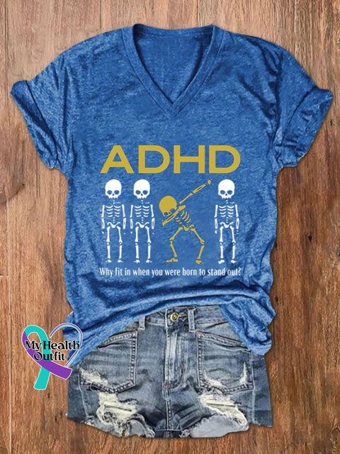 Women’s Mental Health Awareness Printed T-Shirt Blue / S