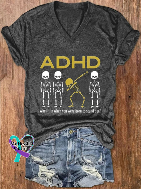 Women’s Mental Health Awareness Printed T-Shirt Dark Grey / S