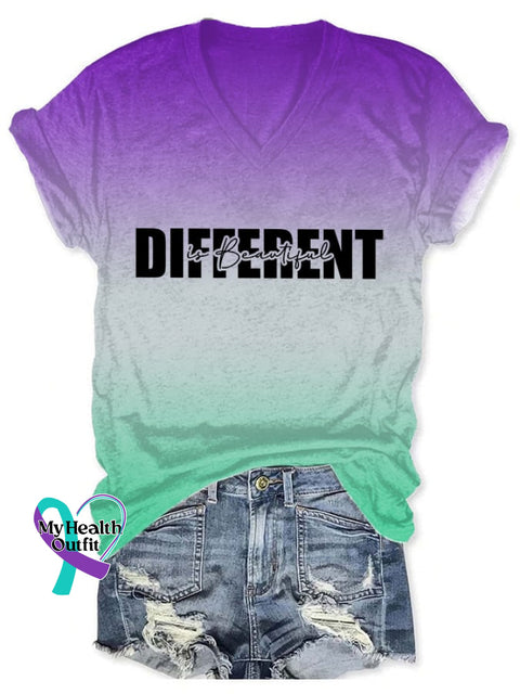 Women’s Mental Health Awareness Printed T-Shirt Purple / S