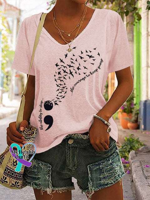 Women’s Mental Health Casual T-Shirt Pink / S