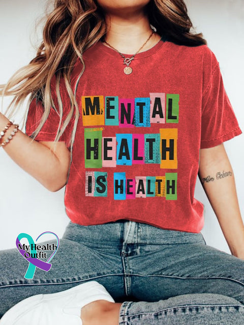 Women’s Mental Health Is Awareness Printed Tee Red / S