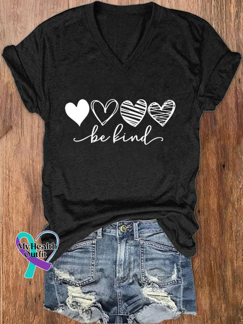 Women’s Mental Health Matters Be Kind Casual T-Shirt Black / S