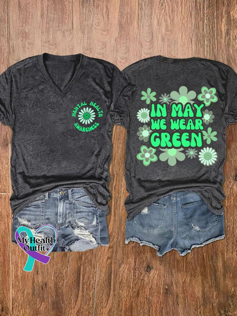 Women’s Mental Health Print Casual T-Shir Dark Grey / S