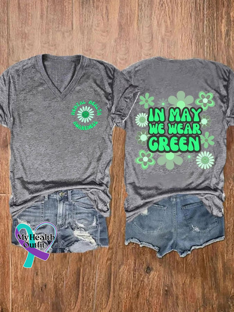 Women’s Mental Health Print Casual T-Shir Grey / S