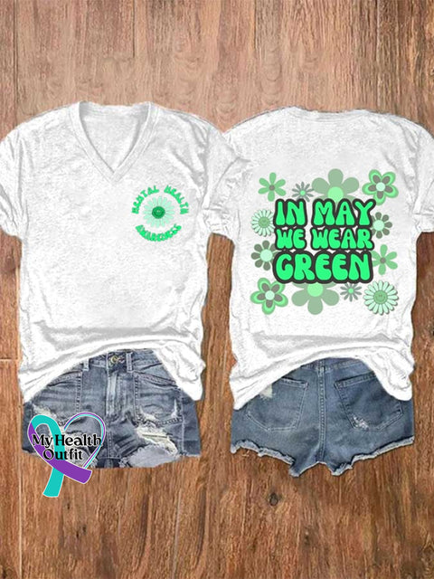 Women’s Mental Health Print Casual T-Shir White / S